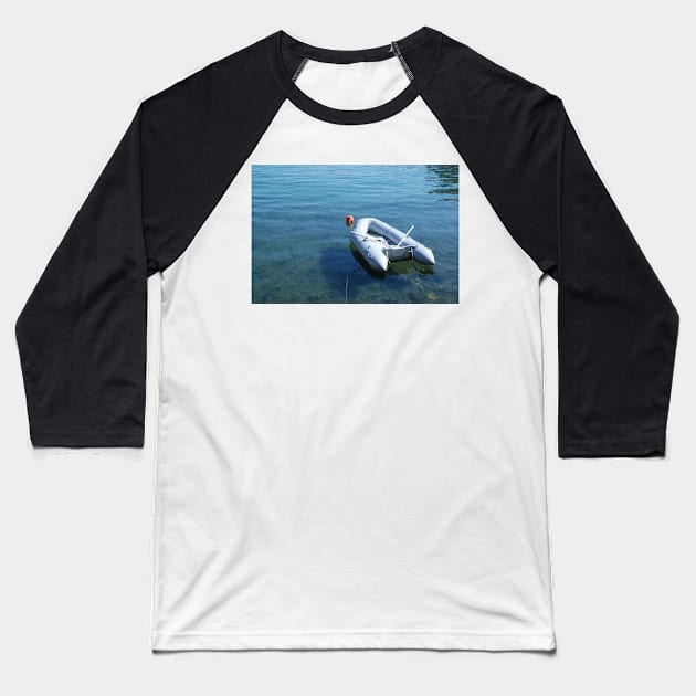 Boat in Bakar Harbour Baseball T-Shirt by jojobob